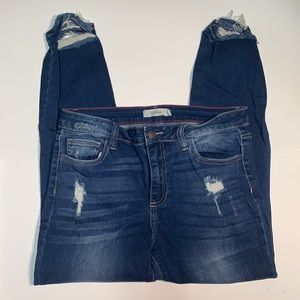 Cello Distressed Ankle Jeans